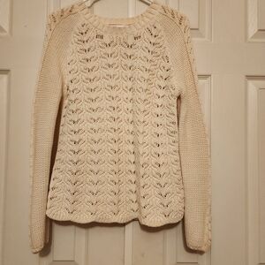 Arpeggio Cream Knit Women's Sweater Size Medium